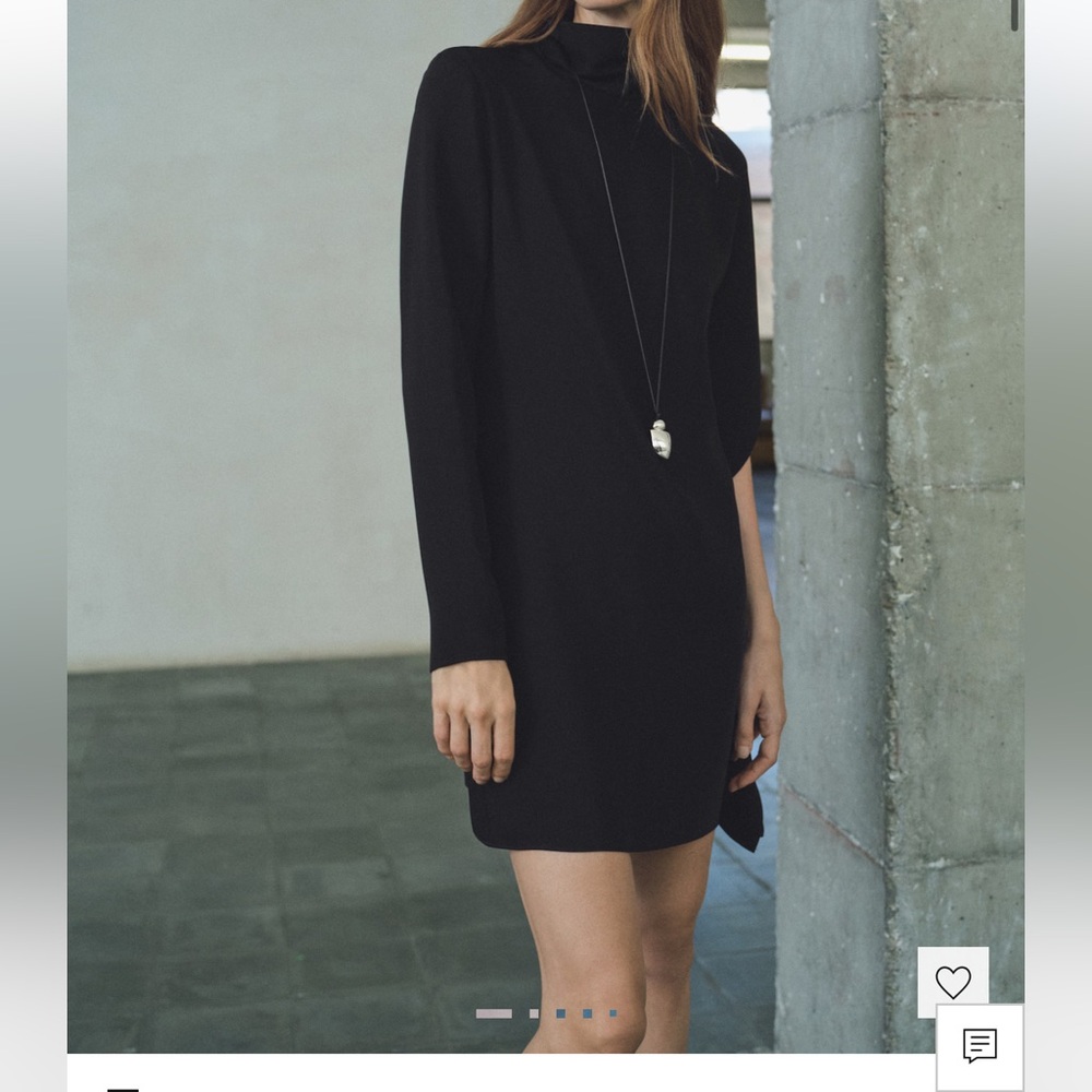 Elegant Assymetrical Black Mini Dress